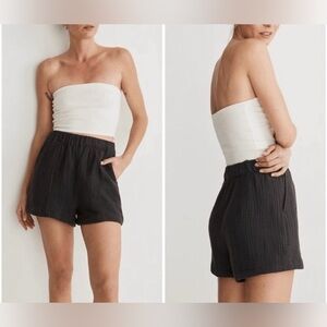 Madewell High Waist Womens Gray Gauze
Cotton Comfy Shorts M
